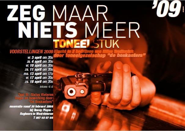 Affiche Zeg maar niets meer